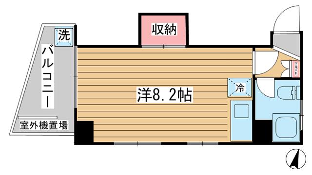 コーポ和泉(ワンルーム/1階)の間取り写真