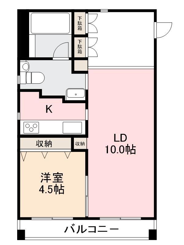 IKKA(1LDK/3階)の間取り写真