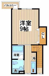 ウエストY 葵 当社管理物件(1K/2階)の間取り写真