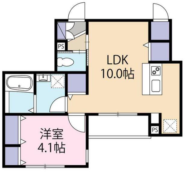 カーサプリムラII(1LDK/3階)の間取り写真