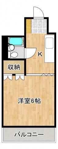 若草E・Wビル(1K/4階)の間取り写真