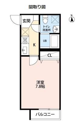 グナーデ・シュテルンII(1K/3階)の間取り写真