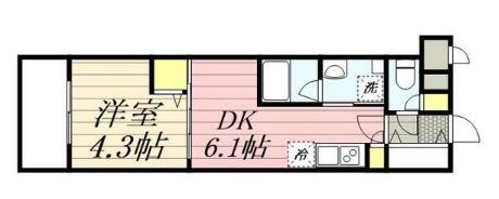 HF東武練馬レジデンス(1DK/3階)の間取り写真