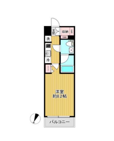 SHOKEN RESIDENCE川崎生田(1K/1階)の間取り写真