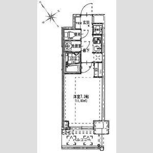 S-RESIDENCE 都島(1K/2階)の間取り写真