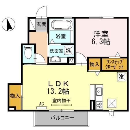 コンフォルト(1LDK/1階)の間取り写真