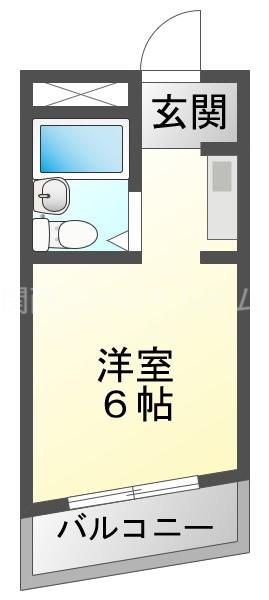 大宝・門真CTスクエアII(ワンルーム/2階)の間取り写真