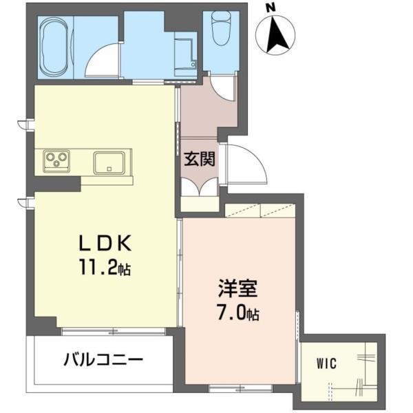 WADEN(1LDK/2階)の間取り写真