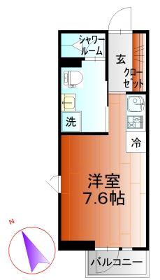 DAYBYDAY FUNABASHI(ワンルーム/1階)の間取り写真