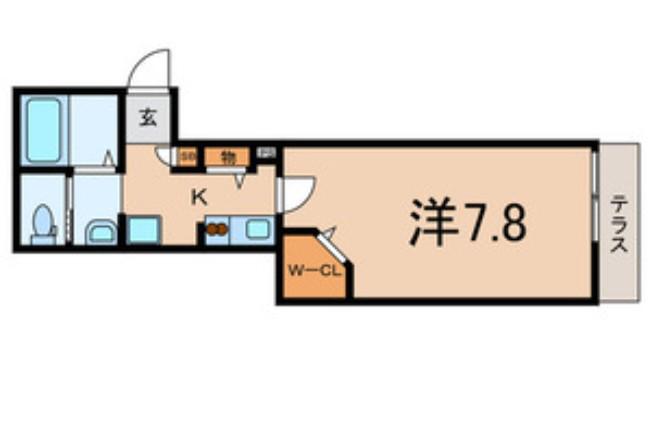 クレストハイム(1K/1階)の間取り写真