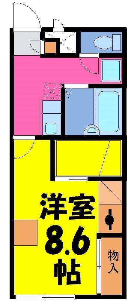 SUNRISE2(1K/1階)の間取り写真
