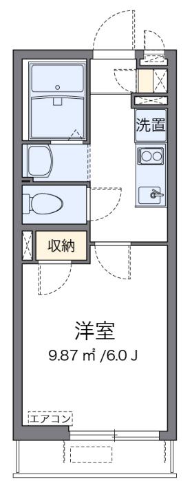 都営大江戸線 光が丘駅 徒歩19分 2階建 築6年(1K/1階)の間取り写真