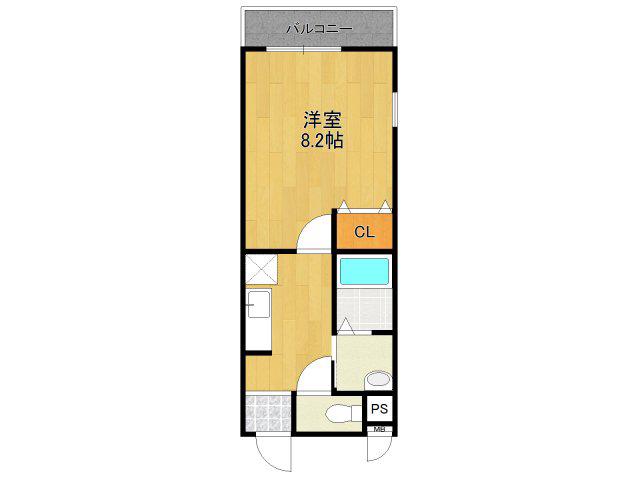 フジパレス宝塚南1番館(1K/2階)の間取り写真