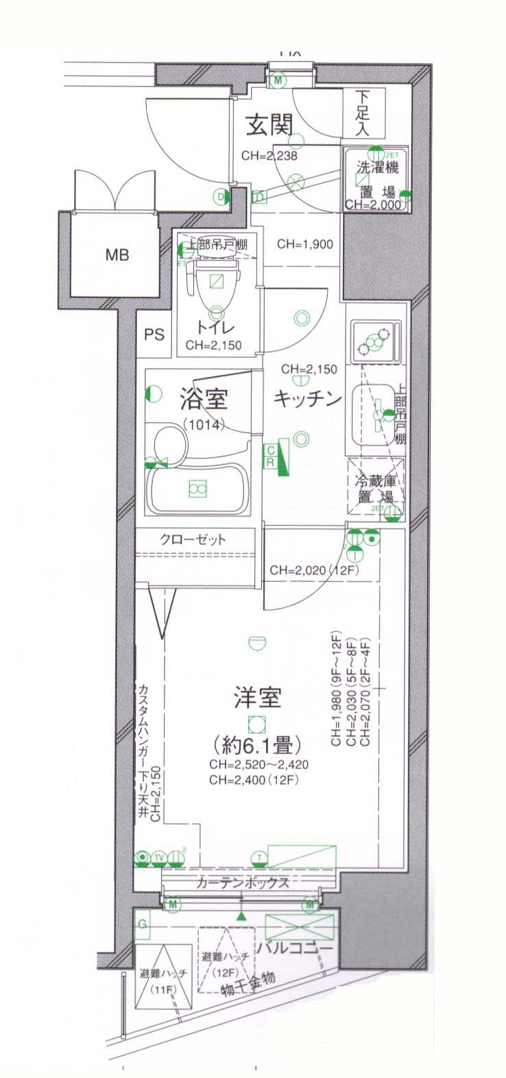 パレステュディオ渋谷ウエスト(1K/4階)の間取り写真