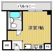 リアライズ江坂(ワンルーム/5階)の間取り写真