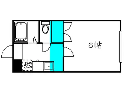 パレスMシード(1K/2階)の間取り写真