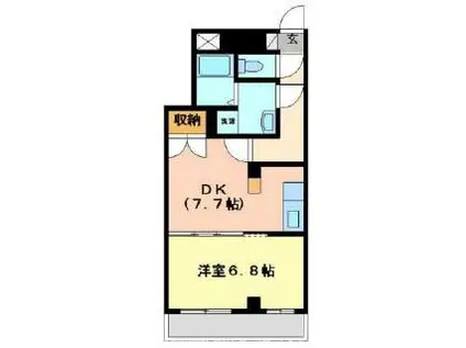 セントグレイス(1DK/3階)の間取り写真