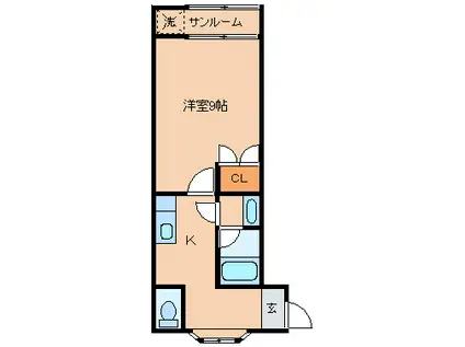 エクセレントY12(1K/1階)の間取り写真