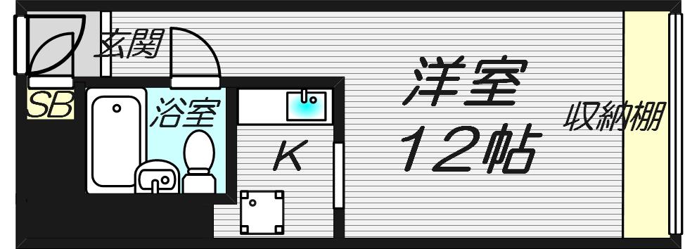 チサンマンション第8新大阪(ワンルーム/8階)の間取り写真