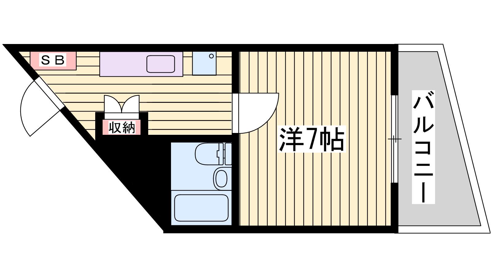 プレアール姫路山吹(1K/3階)の間取り写真