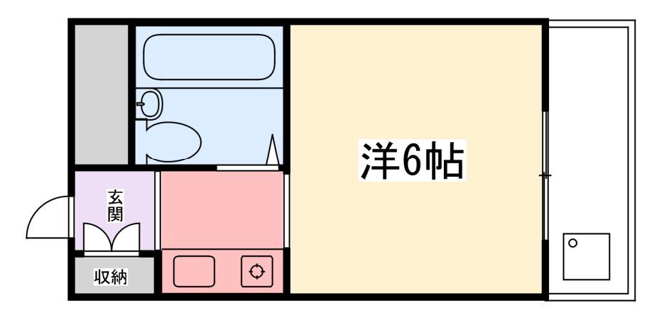 忍町中村コーポ(ワンルーム/2階)の間取り写真