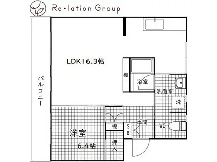 RE LUFFY ウエスト(1LDK/2階)の間取り写真
