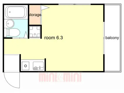 レジアス(ワンルーム/2階)の間取り写真
