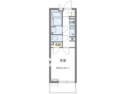 ボナール(1K/2階)の間取り写真
