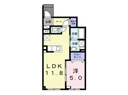 JR根室本線 富良野駅 徒歩28分 2階建 築1年(1LDK/1階)の間取り写真
