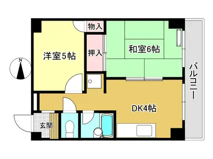 コーポラスF3(2DK/3階)の間取り写真