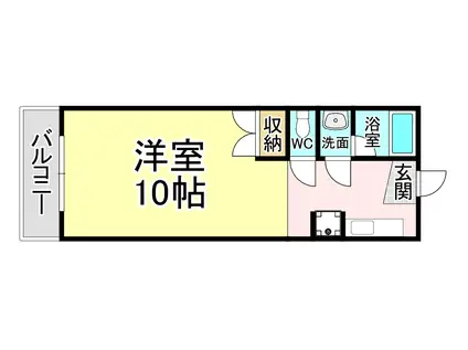 ベルハウス穴生(1K/4階)の間取り写真