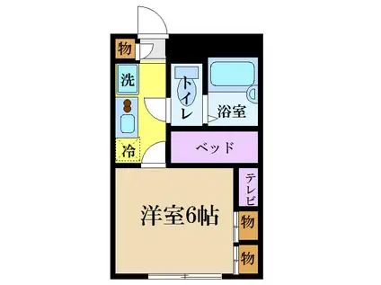 レオパレスさくらブリッサII(1K/3階)の間取り写真