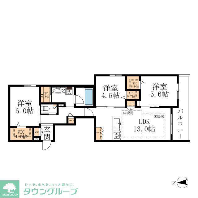 HEBEL MAISON 徳川園(3LDK/2階)の間取り写真