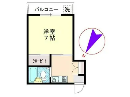 メゾン橋本(1K/2階)の間取り写真