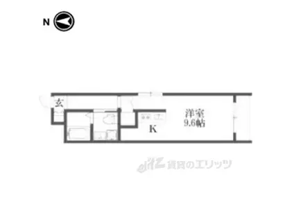 THEGARNETSUITERESIDE(ワンルーム/4階)の間取り写真