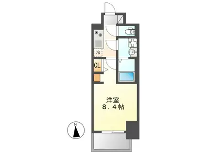 S-RESIDENCE尾頭橋BEAUTE(1K/9階)の間取り写真