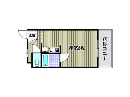 パークヒルズ千代田(ワンルーム/3階)の間取り写真