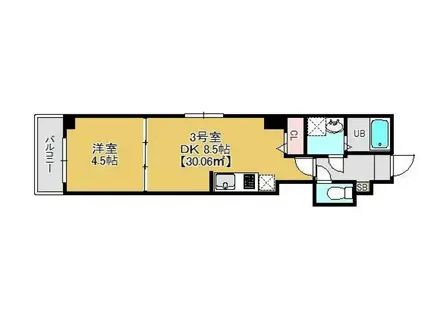ARCENCIEL幕張(1LDK/3階)の間取り写真