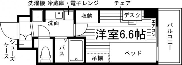 学生会館 CREDO MAISON 西宮上ケ原(ワンルーム/5階)の間取り写真