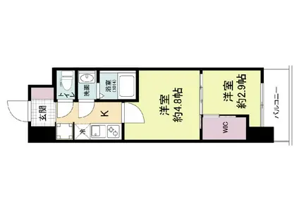 セレニテ難波グランデシュッド(2K/3階)の間取り写真