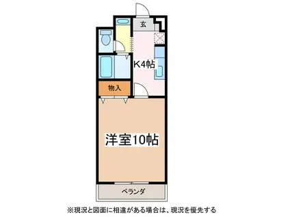 サン・ラザール(1K/1階)の間取り写真