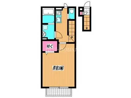 クレール(1K/2階)の間取り写真