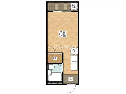 BEN匠7番館(ワンルーム/1階)の間取り写真