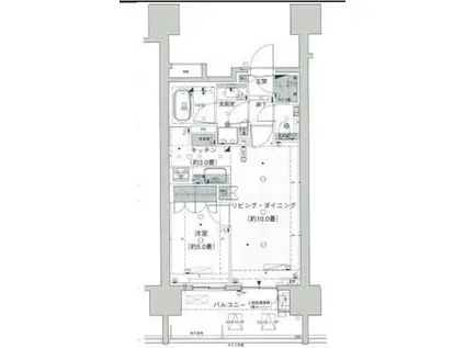 ザ・パークハウス坂レジデンス(1DK/12階)の間取り写真