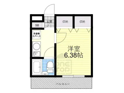 ファーストレジデンス岸部(1K/4階)の間取り写真