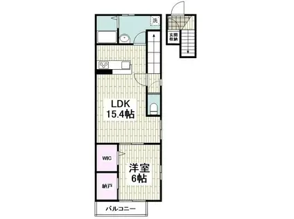 HEBEL MAISON MINAMIRINKANB(1SLDK/1階)の間取り写真