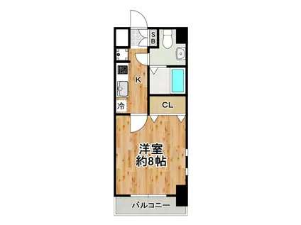 プラムコート(1K/5階)の間取り写真