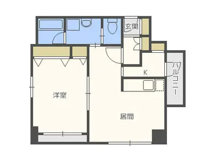 アーバネックス淀屋橋(1LDK/5階)の間取り写真