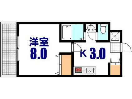 光町大丈ビル(1K/6階)の間取り写真