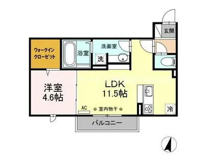 JR東海道本線 豊橋駅 バス乗車時間:21分 最寄りバス停で下車 徒歩4分 3階建 築8年(1LDK/3階)の間取り写真